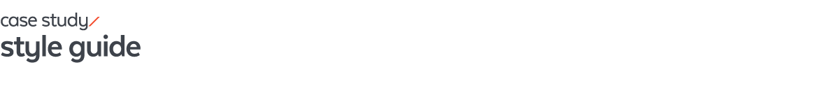 case study  style guide
